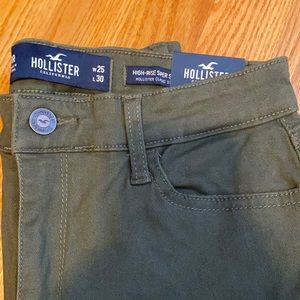 Hollister Olive Green High-Rise Super Skinny Jeans
